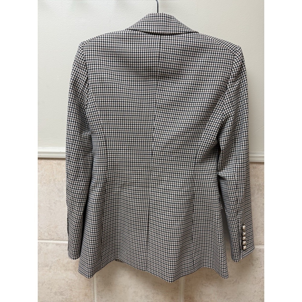 Veronica Beard Livvy Dickey Houndstooth Twill Blazer Sand NWT Sz 0 Career Luxury - Picture 6 of 15
